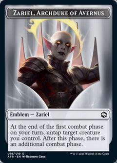 Wolf // Zariel, Archduke of Avernus Emblem Double-Sided Token [Dungeons & Dragons: Adventures in the Forgotten Realms Tokens]-2