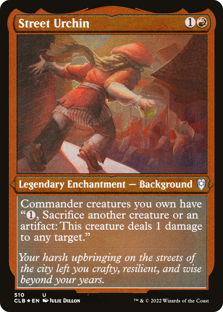 Street Urchin (CLB-510) - Commander Legends: Battle for Baldur's Gate Etched Foil-1