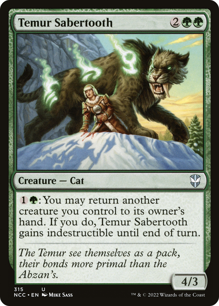 Temur Sabertooth [Streets of New Capenna Commander]-1