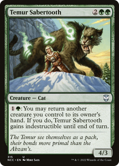 Temur Sabertooth [Streets of New Capenna Commander]-1