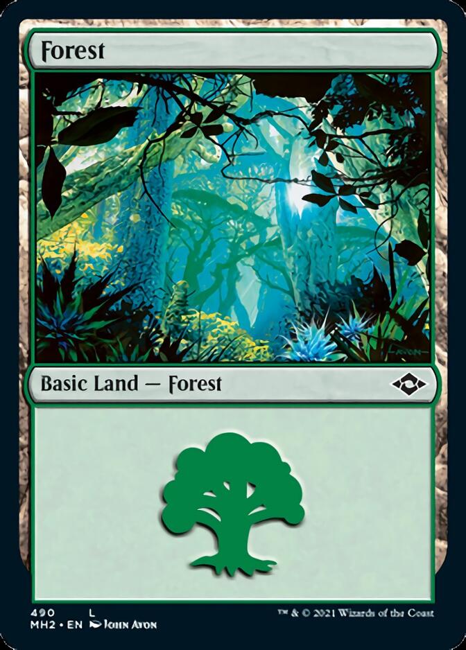 Forest (490) (Foil Etched) [Modern Horizons 2]-1