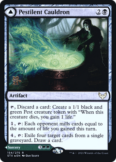 Pestilent Cauldron // Restorative Burst [Strixhaven: School of Mages Prerelease Promos]-4