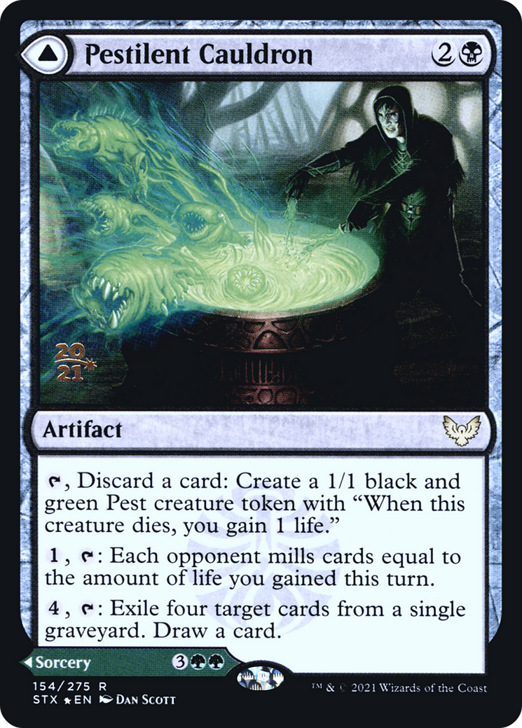Pestilent Cauldron // Restorative Burst [Strixhaven: School of Mages Prerelease Promos]-4