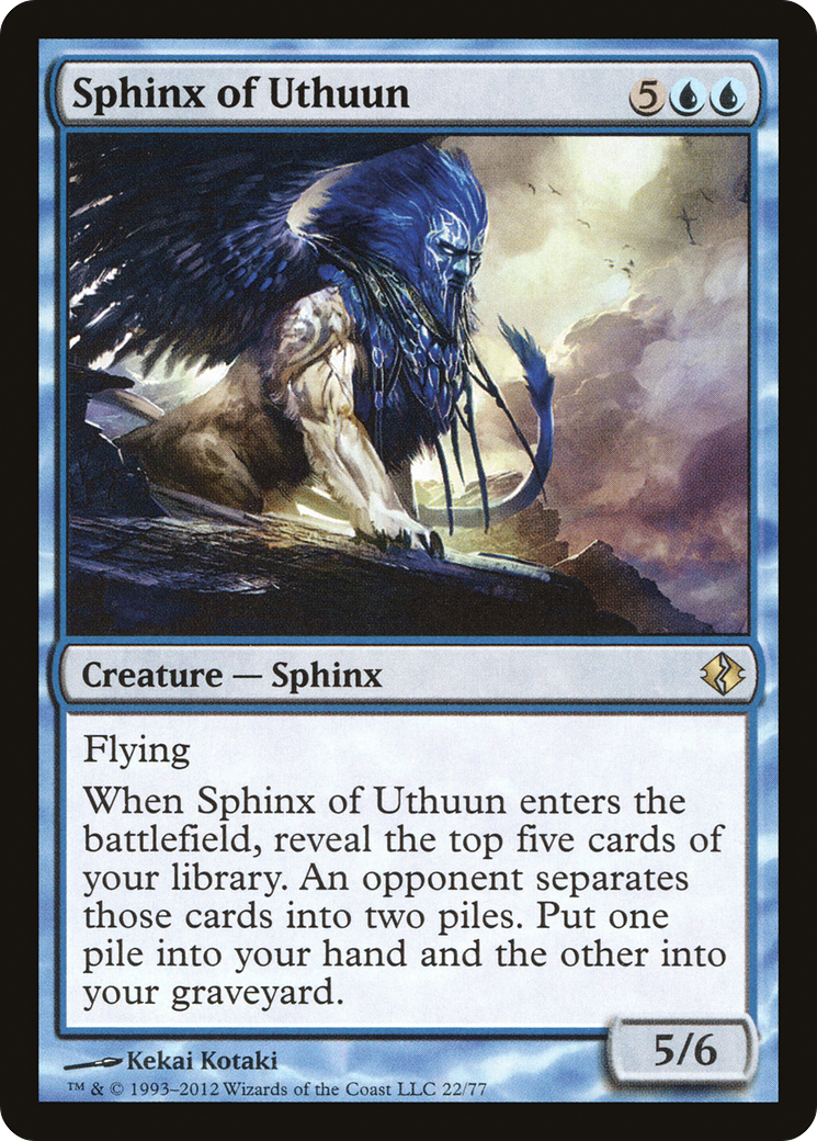 Sphinx of Uthuun [Duel Decks: Venser vs. Koth]-1