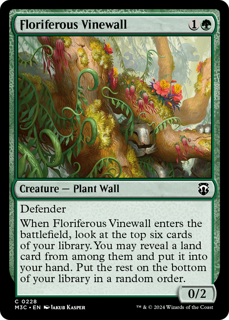 Floriferous Vinewall [Modern Horizons 3 Commander]-1