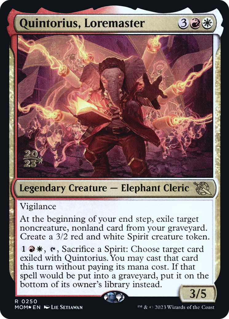 Quintorius, Loremaster [March of the Machine Prerelease Promos]-1