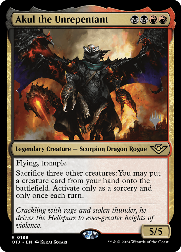 Akul the Unrepentant (Promo Pack) [Outlaws of Thunder Junction Promos]-1