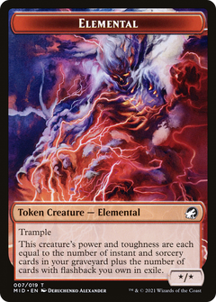 Elemental (TMID-007) - Innistrad: Midnight Hunt Tokens Foil-1