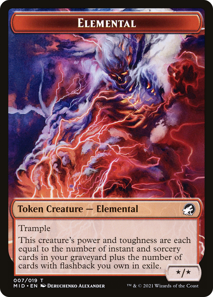Elemental (TMID-007) - Innistrad: Midnight Hunt Tokens-1