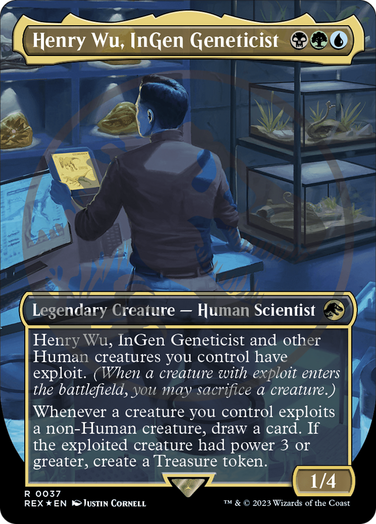 Henry Wu, InGen Geneticist (Emblem) (Borderless) [Jurassic World Collection Tokens]-1