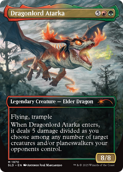 Dragonlord Atarka // Dragonlord Atarka (SLD-1970) - Secret Lair Drop (Borderless) Foil-2