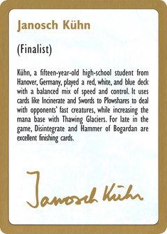 1997 Janosch Kuhn Biography Card (WCD-) - World Championship Decks 1997-1