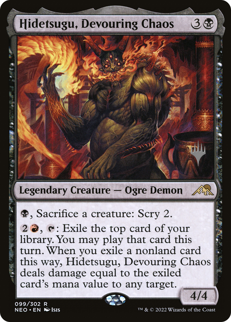 Hidetsugu, Devouring Chaos (Promo Pack) [Kamigawa: Neon Dynasty Promos]-1