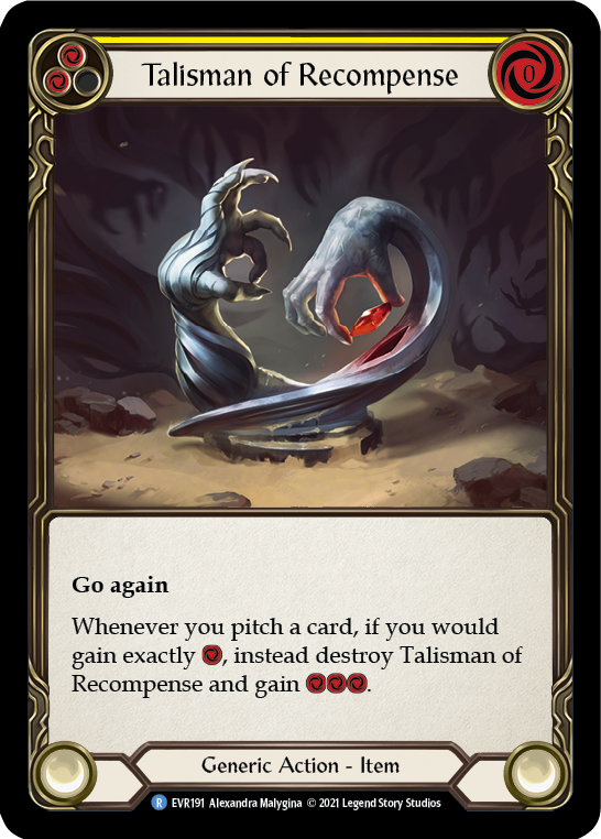 Talisman of Recompense [EVR191] (Everfest)  1st Edition Normal-2
