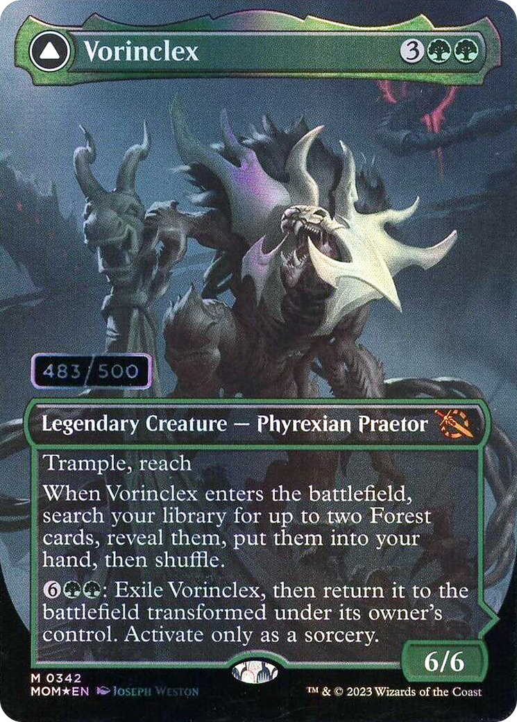 Vorinclex (Serial Numbered) (MOM-342) - March of the Machine (Borderless) Foil-3