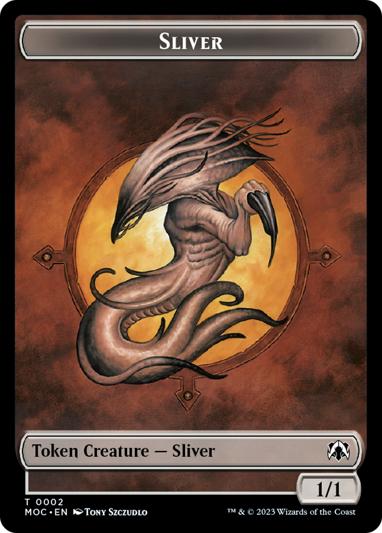 Goblin // Sliver Double-Sided Token [March of the Machine Commander Tokens]-2