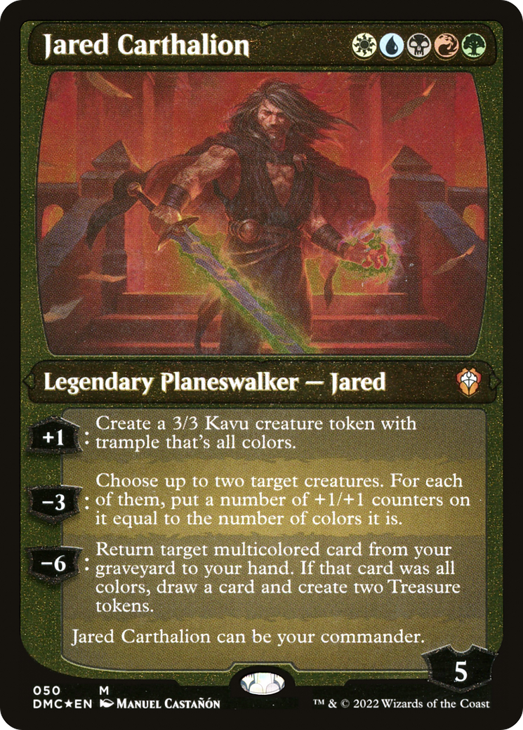 Jared Carthalion (DMC-050) - Dominaria United Commander Etched Foil-1