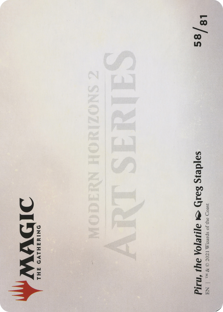 Piru, the Volatile // Piru, the Volatile (AMH2-058) - Modern Horizons 2 Art Series (Borderless)-2