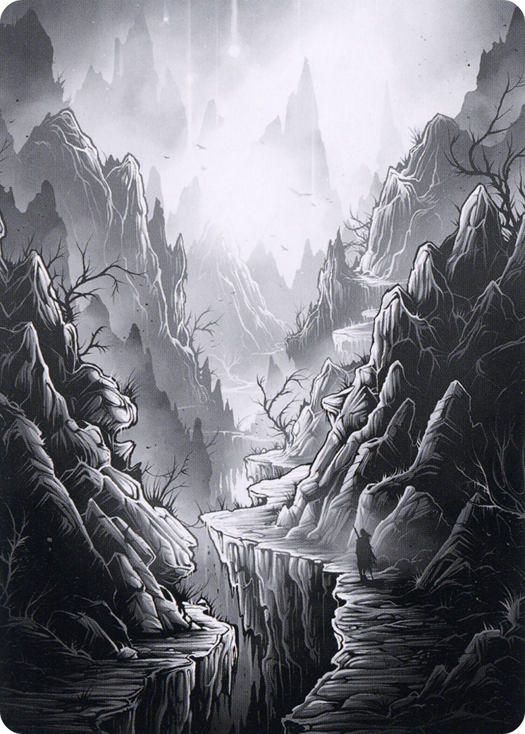 Mountain // Mountain (AMID-079) - Midnight Hunt Art Series (Borderless)-3