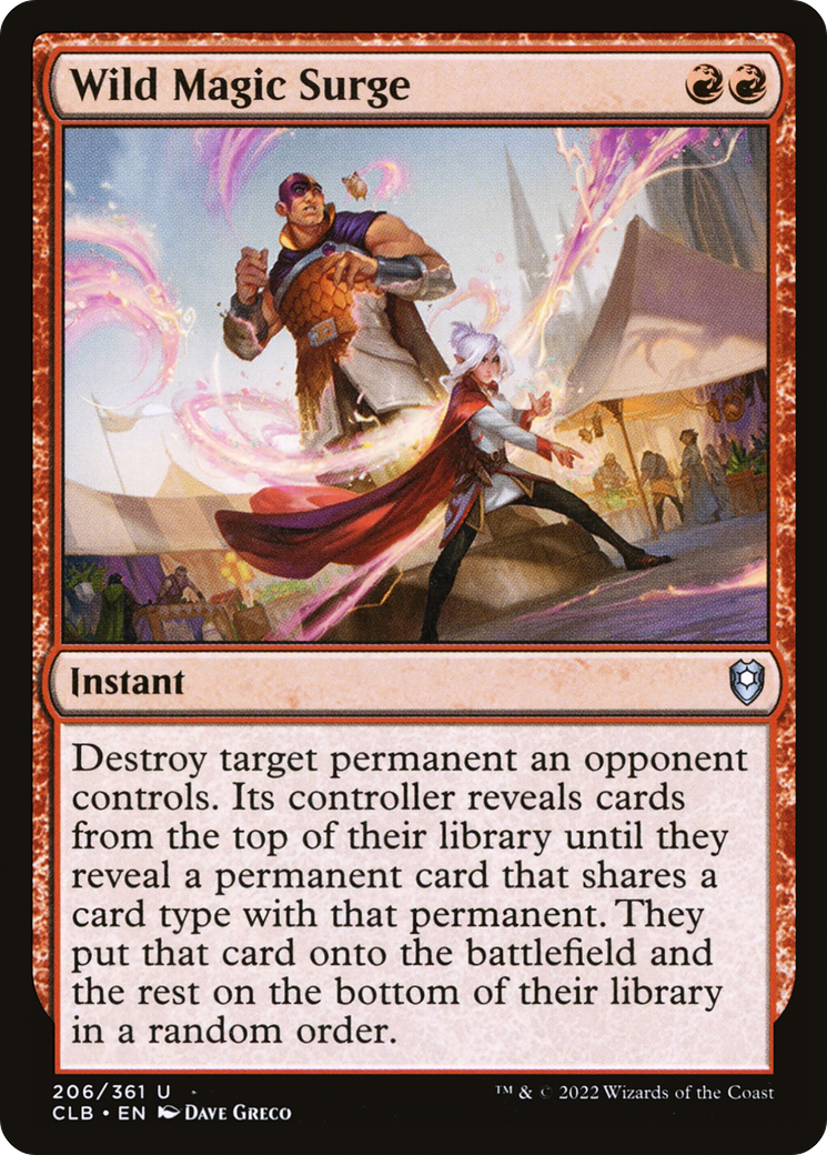 Wild Magic Surge (CLB-206) - Commander Legends: Battle for Baldur's Gate Foil-1