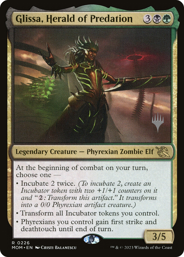 Glissa, Herald of Predation (Promo Pack) [March of the Machine Promos]-1