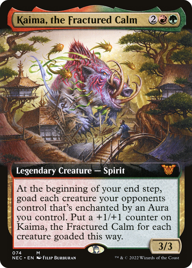 Kaima, the Fractured Calm (Extended Art) [Kamigawa: Neon Dynasty Commander]-1