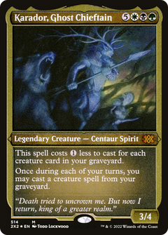 Karador, Ghost Chieftain (Foil Etched) [Double Masters 2022]-1