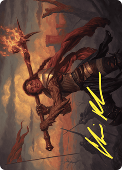 Imodane, the Pyrohammer // Imodane, the Pyrohammer (AWOE-018) - Wilds of Eldraine Art Series (Borderless) Foil-1