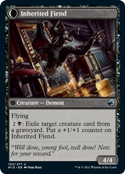 Heirloom Mirror // Inherited Fiend [Innistrad: Midnight Hunt]-2
