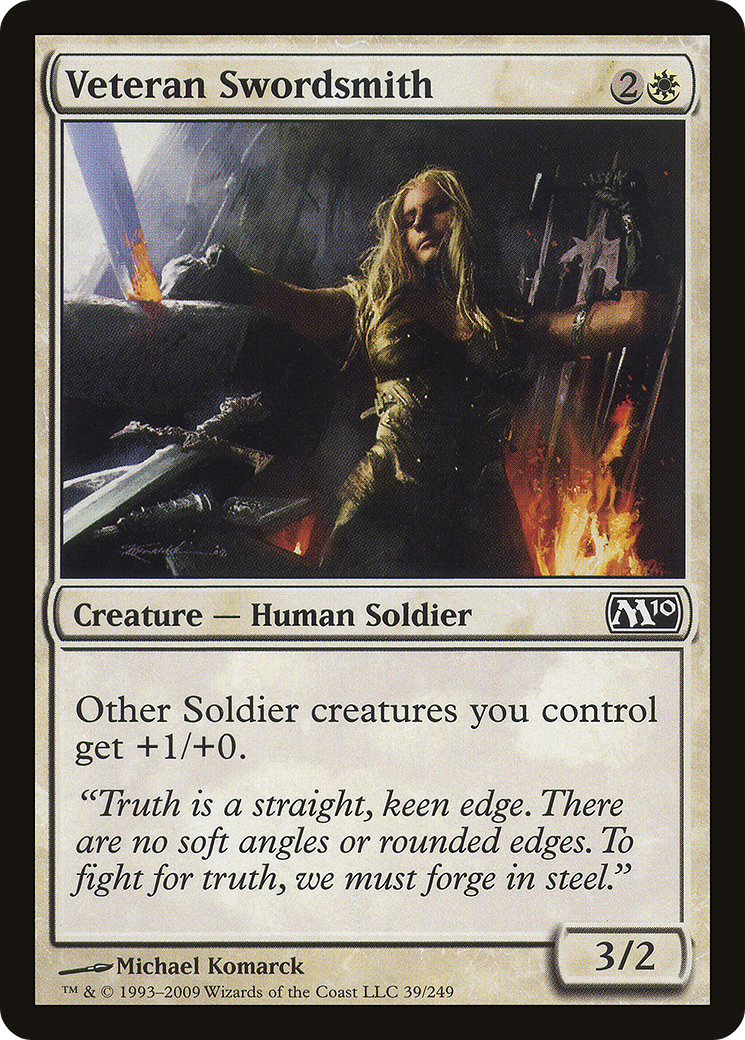 Veteran Swordsmith (M10-039) - Magic 2010 Foil-1