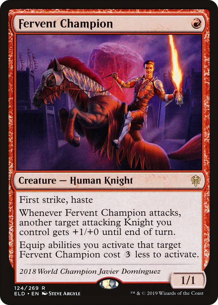Fervent Champion (ELD-124) - Throne of Eldraine Foil-1
