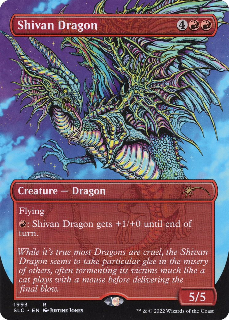 Shivan Dragon (Borderless) [Secret Lair Countdown Kit]-1