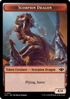 Treasure // Scorpion Dragon Double-Sided Token [Outlaws of Thunder Junction Tokens]-2