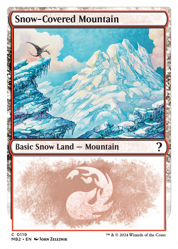 Snow-Covered Mountain (White Border) [Mystery Booster 2]-1