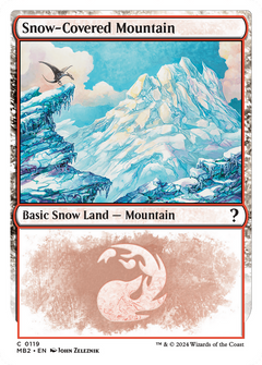 Snow-Covered Mountain (White Border) [Mystery Booster 2]-1