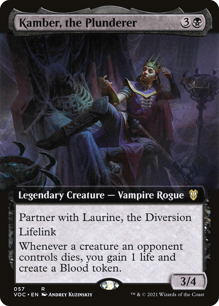 Kamber, the Plunderer (Extended Art) [Innistrad: Crimson Vow Commander]-1