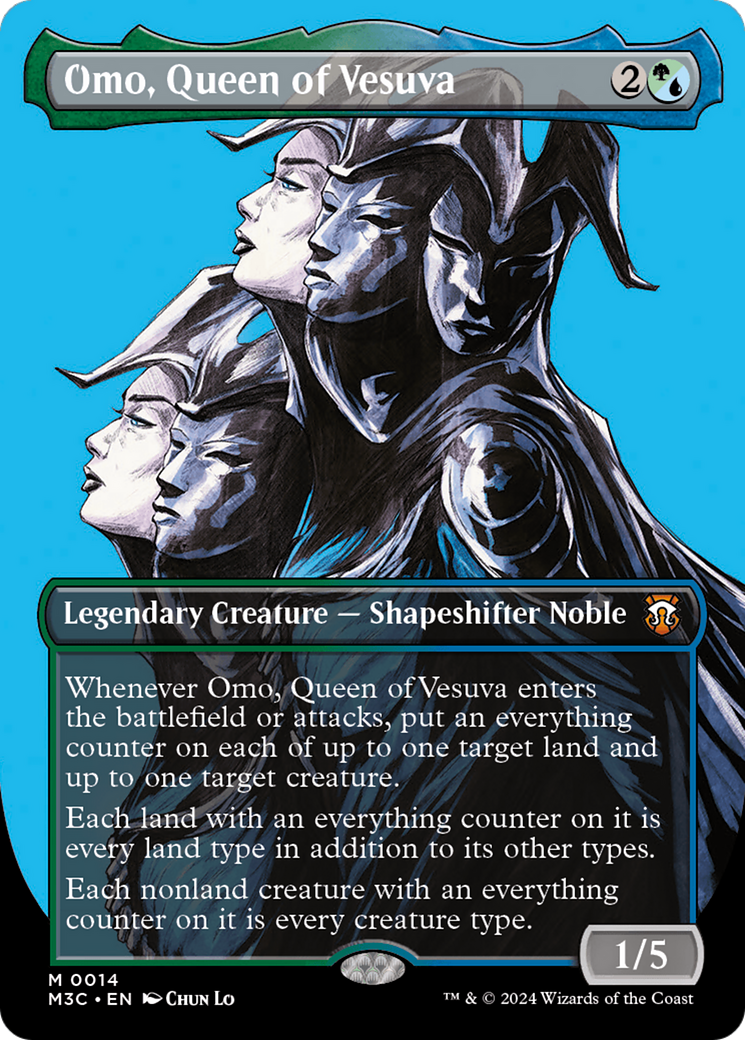 Omo, Queen of Vesuva (Borderless) [Modern Horizons 3 Commander]-1