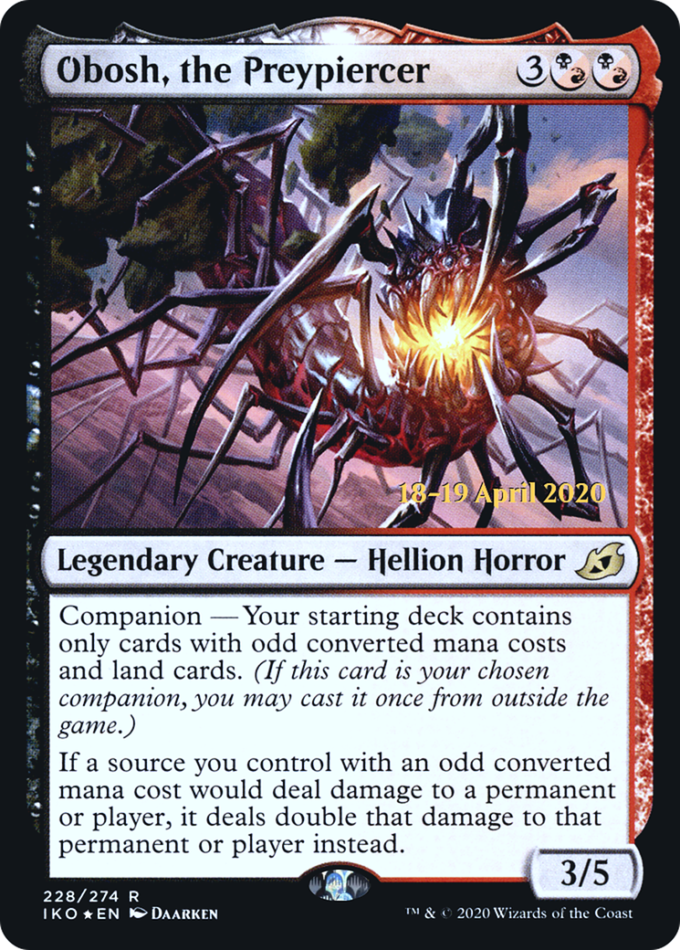 Obosh, the Preypiercer [Ikoria: Lair of Behemoths Prerelease Promos]-1