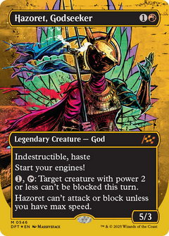 Hazoret, Godseeker (Borderless) (First-Place Foil) [Aetherdrift]-1