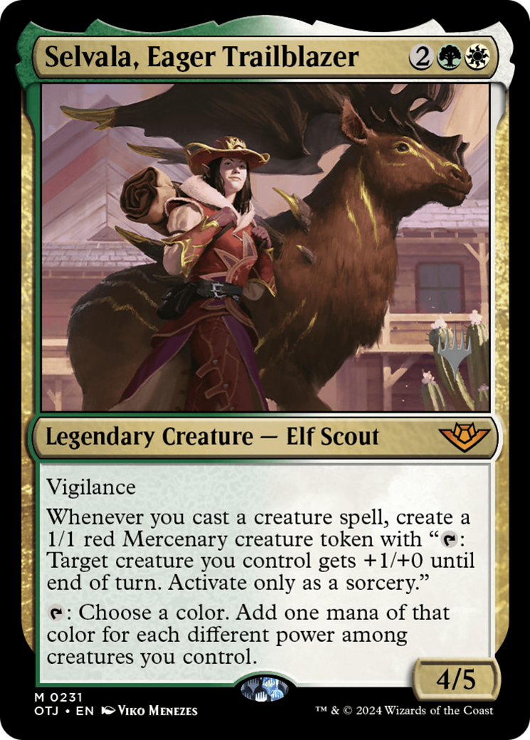 Selvala, Eager Trailblazer (Promo Pack) [Outlaws of Thunder Junction Promos]-1
