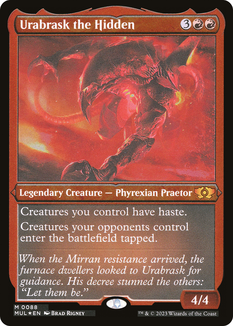 Urabrask the Hidden (Foil Etched) (MUL-088) - Multiverse Legends Foil-1