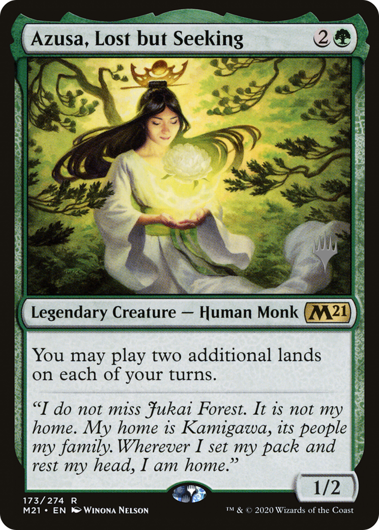 Azusa, Lost but Seeking (Promo Pack) [Core Set 2021 Promos]-1