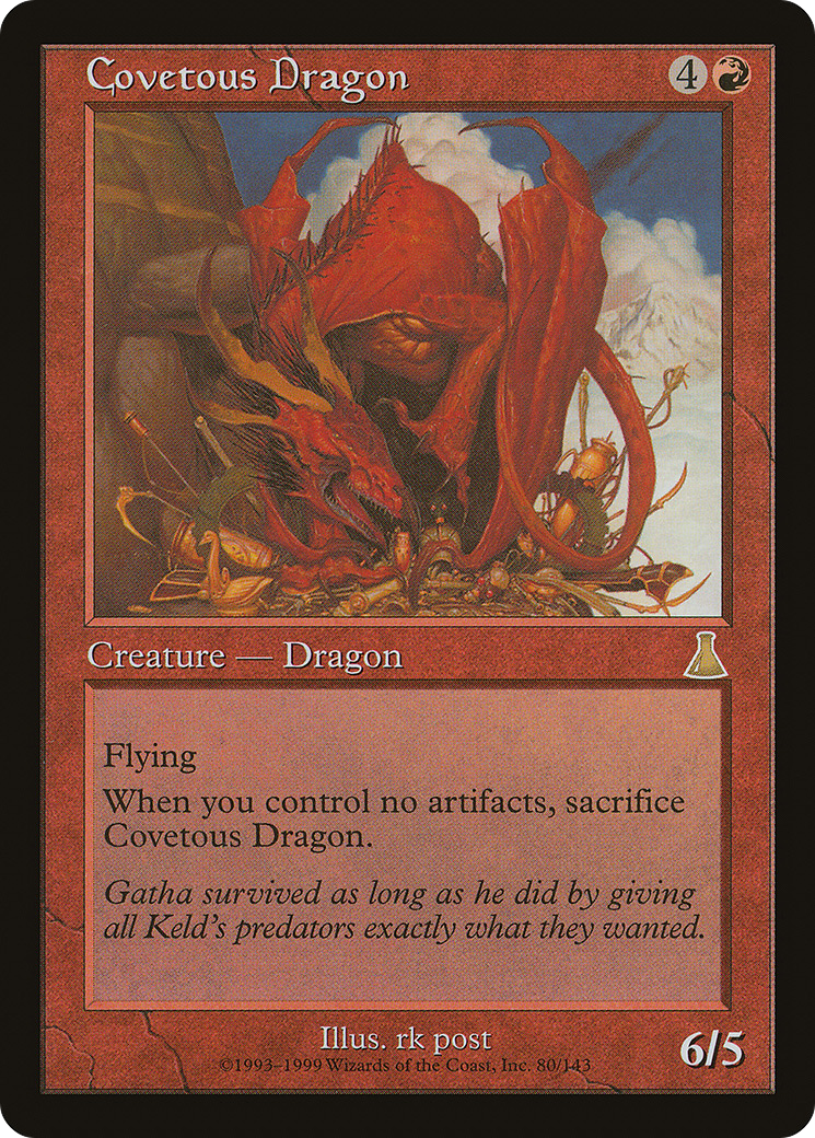 Covetous Dragon [Urza's Destiny]-1
