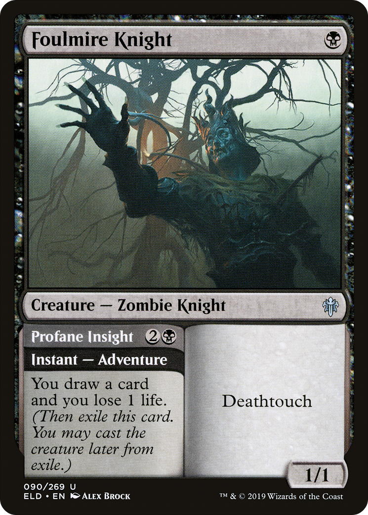 Foulmire Knight // Profane Insight [Throne of Eldraine]-1