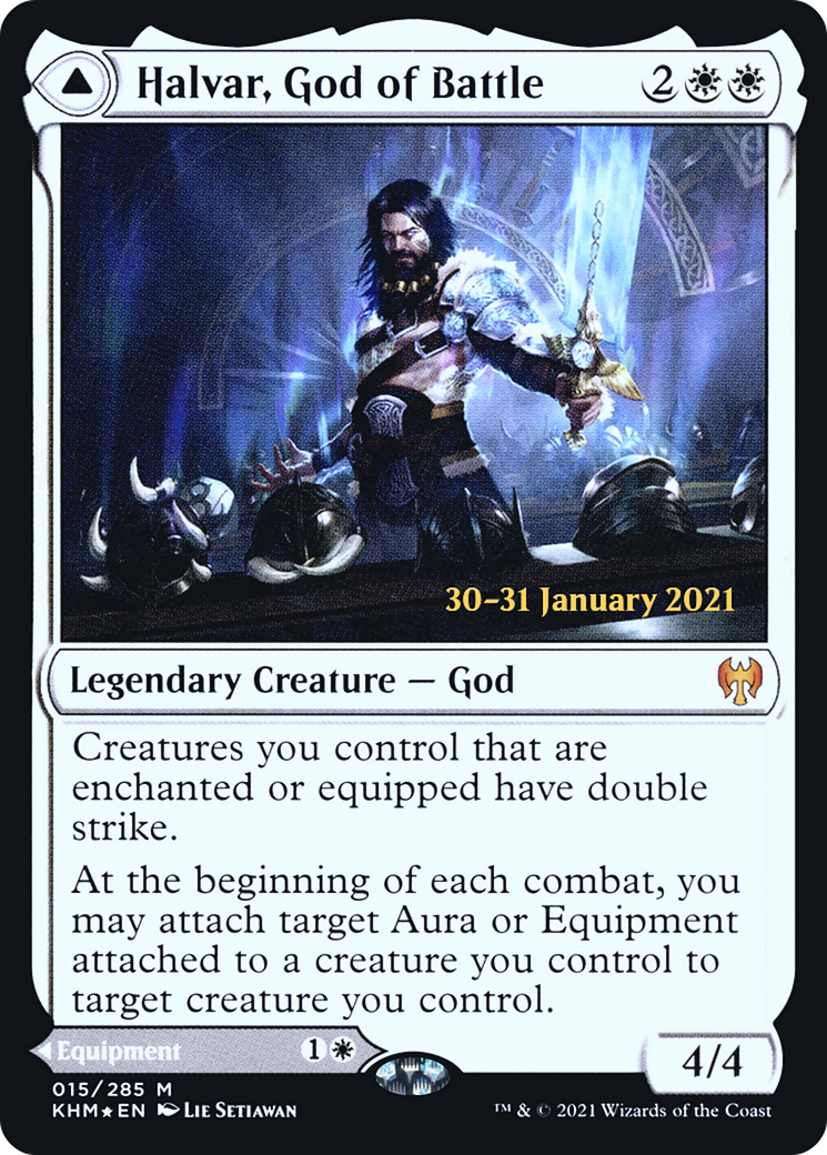 Halvar, God of Battle // Sword of the Realms [Kaldheim Prerelease Promos]-3
