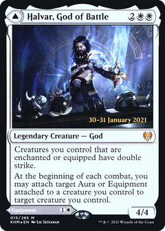 Halvar, God of Battle // Sword of the Realms [Kaldheim Prerelease Promos]-3