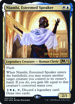 Niambi, Esteemed Speaker [Core Set 2021 Prerelease Promos]-1