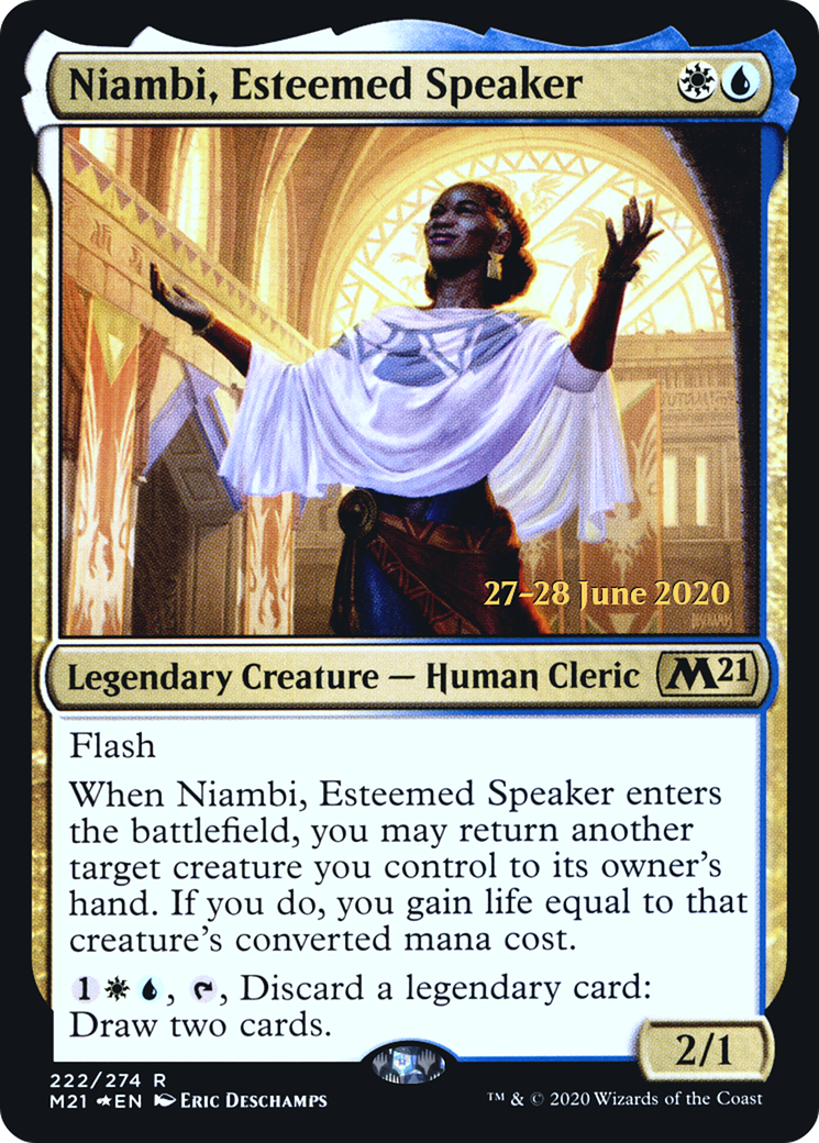 Niambi, Esteemed Speaker [Core Set 2021 Prerelease Promos]-1