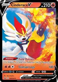 Cinderace V (SWSH015) (Jumbo Card) [Sword & Shield: Black Star Promos]-1