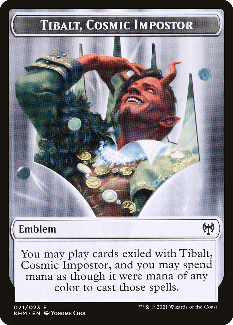 Tibalt, Cosmic Impostor Emblem (TKHM-021) - Kaldheim Tokens Foil-1